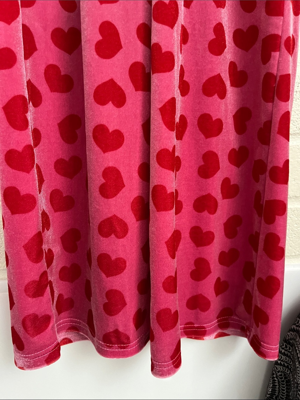 Womens Pink Heart-Print  velour set  sugar thrillz - Picture 5 of 8